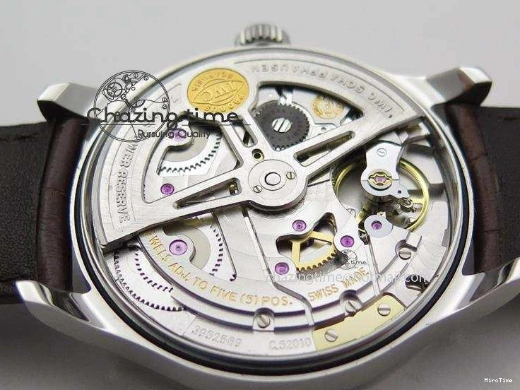 MIROTIME 1228 MoistureWicking Portuguese Real PR IW500704 ZF 1:1 Best Edition On Brown Leather Strap A52010 V 7311